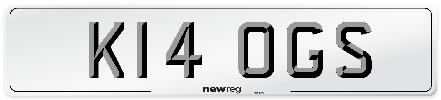 K14 OGS Number Plate from New Reg